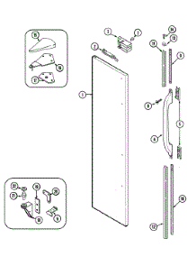 03 - Freezer Outer Door parts for Maytag Refrigerator RSD2400EAE from AppliancePartsPros.com