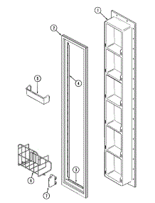 02 - Freezer Inner Door parts for Maytag Refrigerator RSD2400EAM from AppliancePartsPros.com