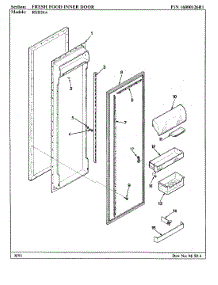 05 - Fresh Food Inner Door parts for Maytag Refrigerator RSD24A / 9M07A from AppliancePartsPros.com