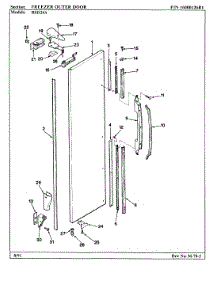 04 - Freezer Outer Door parts for Maytag Refrigerator RSD24A / AM41D from AppliancePartsPros.com