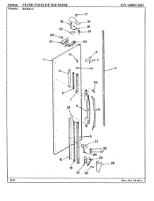 07 - Fresh Food Outer Door parts for Maytag Refrigerator RSD24A / BM41C from AppliancePartsPros.com