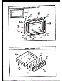 05 - Lower Storage Drawer parts for Amana Range RSD353 from AppliancePartsPros.com