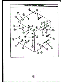 04 - Lower Oven Electrical Components parts for Amana Range RSD354 from AppliancePartsPros.com