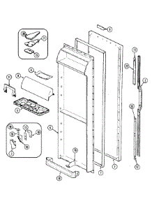 04 - Fresh Food Door parts for Admiral Refrigerator RSDA228AAE from AppliancePartsPros.com