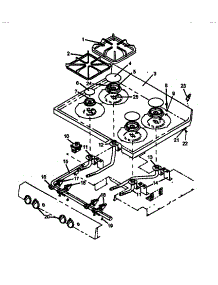 07 - Sealed Burner parts for Amana Range RSF3200L / P1141255N from AppliancePartsPros.com