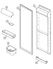 05 - Fresh Food Inner Door parts for Maytag Refrigerator RST2200EAE from AppliancePartsPros.com