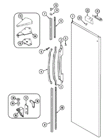 06 - Fresh Food Outer Door parts for Maytag Refrigerator RST2200EAE from AppliancePartsPros.com