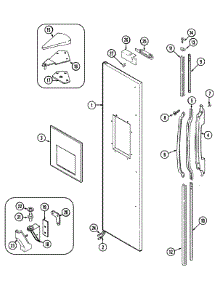 03 - Freezer Outer Door parts for Maytag Refrigerator RST2200EAM from AppliancePartsPros.com