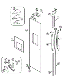03 - Freezer Outer Door parts for Maytag Refrigerator RST2400EAM from AppliancePartsPros.com