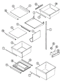 10 - Shelves & Accessories parts for Maytag Refrigerator RST2400FAE from AppliancePartsPros.com