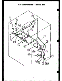 02 - Gas Components parts for Amana Range RST307 from AppliancePartsPros.com