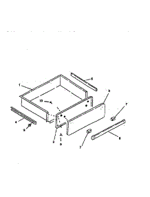 07 - Storage Drawer parts for Amana Range RST308U / P1130725N L from AppliancePartsPros.com
