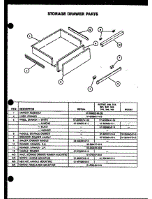 08 - Storage Drawer Parts parts for Amana Range RST381 from AppliancePartsPros.com