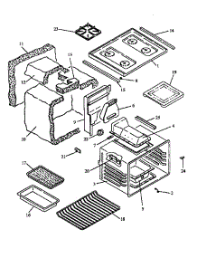 05 - Main Top And Oven Assy parts for Amana Range RST399UW / P1132635N W from AppliancePartsPros.com