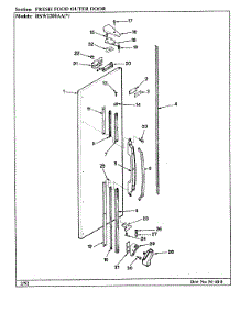 06 - Fresh Food Outer Door parts for Maytag Refrigerator RSW2200AAW / CM31A from AppliancePartsPros.com