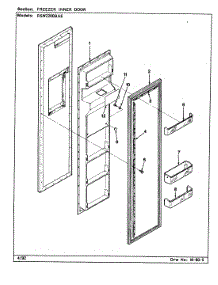 02 - Freezer Inner Door parts for Maytag Refrigerator RSW2200BAE / CM36A from AppliancePartsPros.com