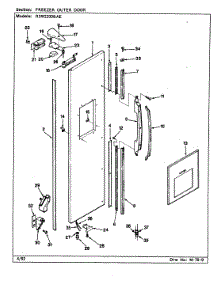 03 - Freezer Outer Door parts for Maytag Refrigerator RSW2200BAE / CM36A from AppliancePartsPros.com