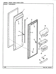05 - Fresh Food Inner Door parts for Maytag Refrigerator RSW2200BAE / CM36A from AppliancePartsPros.com