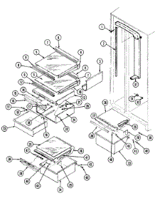 08 - Shelves & Accessories parts for Maytag Refrigerator RSW2200CAE / DM36A from AppliancePartsPros.com