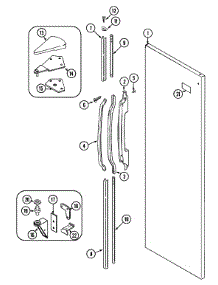 06 - Fresh Food Outer Door parts for Admiral Refrigerator RSW2250AGE from AppliancePartsPros.com