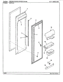 06 - Fresh Food Inner Door parts for Maytag Refrigerator RSW22A / 9M21A from AppliancePartsPros.com