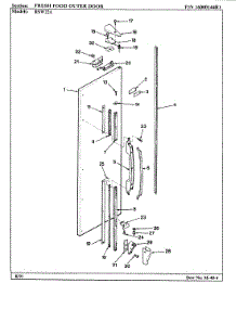 07 - Fresh Food Outer Door parts for Maytag Refrigerator RSW22A / 9M21A from AppliancePartsPros.com