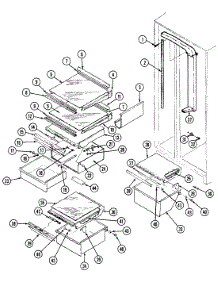 08 - Shelves & Accessories parts for Maytag Refrigerator RSW22E0CAE / DM35B from AppliancePartsPros.com
