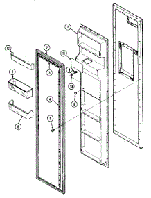 02 - Freezer Inner Door parts for Maytag Refrigerator RSW22E0CAL / DM38B from AppliancePartsPros.com