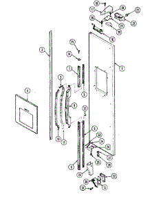 03 - Freezer Outer Door parts for Maytag Refrigerator RSW22E0CAL / DM38B from AppliancePartsPros.com