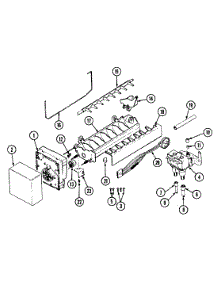 09 - Ice Maker parts for Maytag Refrigerator RSW22E0CAL / DM38B from AppliancePartsPros.com
