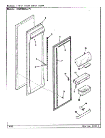 05 - Fresh Food Inner Door parts for Maytag Refrigerator RSW2400AAL / CM81A from AppliancePartsPros.com