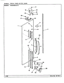 06 - Fresh Food Outer Door parts for Maytag Refrigerator RSW2400AAW / CM81A from AppliancePartsPros.com