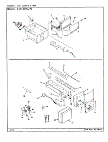 08 - Ice Maker & Bin parts for Maytag Refrigerator RSW2400AAW / CM81A from AppliancePartsPros.com