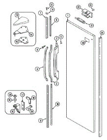 06 - Fresh Food Outer Door parts for Admiral Refrigerator RSW2400AGE from AppliancePartsPros.com