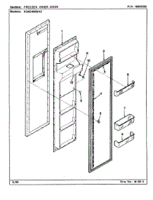 02 - Freezer Inner Door parts for Maytag Refrigerator RSW2400BAE / CM86A from AppliancePartsPros.com