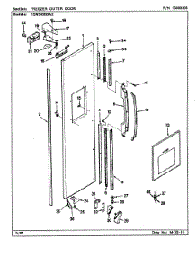03 - Freezer Outer Door parts for Maytag Refrigerator RSW2400BAE / CM86A from AppliancePartsPros.com