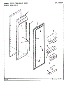 05 - Fresh Food Inner Door parts for Maytag Refrigerator RSW2400BAE / CM86A from AppliancePartsPros.com