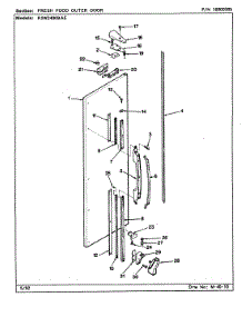 06 - Fresh Food Outer Door parts for Maytag Refrigerator RSW2400BAE / CM86A from AppliancePartsPros.com