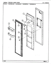 02 - Freezer Inner Door parts for Maytag Refrigerator RSW2400CAB / DM82A from AppliancePartsPros.com