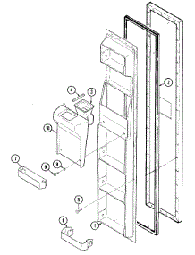 03 - Freezer Inner Door parts for Admiral Refrigerator RSW2400CKE from AppliancePartsPros.com