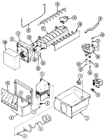 14 - Ice Maker & Bin parts for Admiral Refrigerator RSW2400CKE from AppliancePartsPros.com