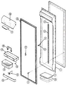 09 - Fresh Food Inner Door parts for Admiral Refrigerator RSW2400CKL from AppliancePartsPros.com