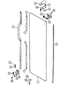 11 - Fresh Food Outer Door parts for Admiral Refrigerator RSW2400CKL from AppliancePartsPros.com