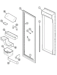 05 - Fresh Food Inner Door parts for Maytag Refrigerator RSW2400EAB from AppliancePartsPros.com