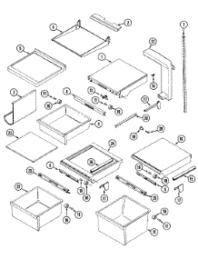 10 - Shelves & Accessories parts for Maytag Refrigerator RSW2400EAB from AppliancePartsPros.com