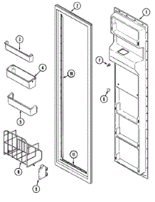 02 - Freezer Inner Door parts for Maytag Refrigerator RSW2400EAM from AppliancePartsPros.com