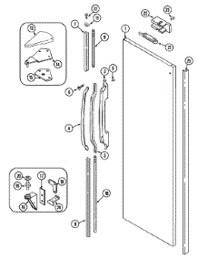 06 - Fresh Food Outer Door parts for Admiral Refrigerator RSW2400EKE from AppliancePartsPros.com