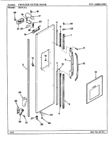 04 - Freezer Outer Door parts for Maytag Refrigerator RSW24A / AM81B from AppliancePartsPros.com