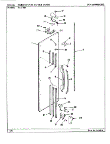 07 - Fresh Food Outer Door parts for Maytag Refrigerator RSW24A / AM81A from AppliancePartsPros.com