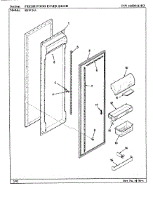 06 - Fresh Food Inner Door parts for Maytag Refrigerator RSW24A / 9M23A from AppliancePartsPros.com